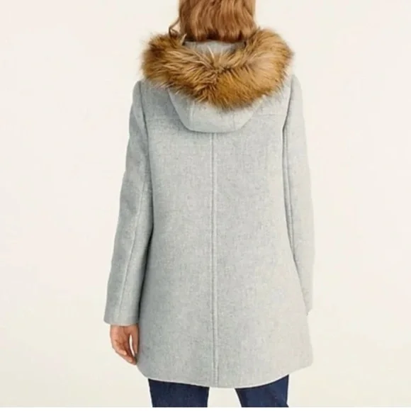 J. Crew Chateau parka in Italian stadium-cloth wool 14 Tall coat jacket - Picture 4 of 7